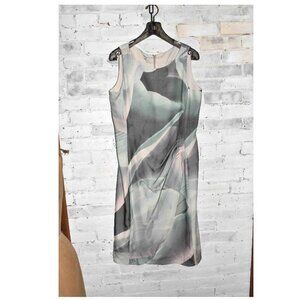 ARMANI Collezioni Pale Abstract Watercolor Silk Dress Size 6!
